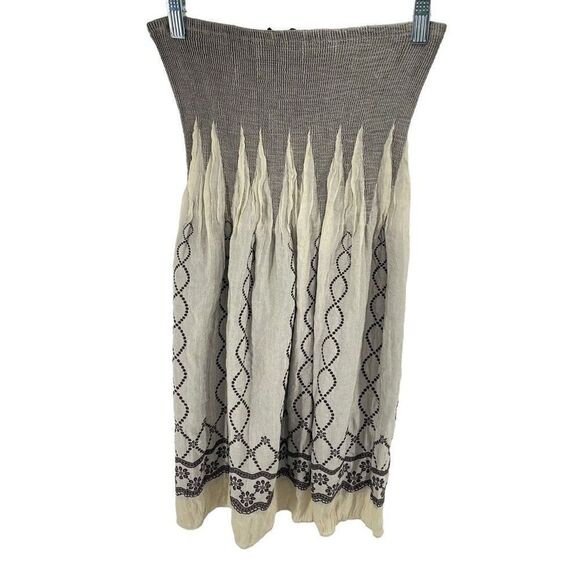 Anthropologie Lapis Women’s Stretch Strapless Lapis Tube Dress skirt Tan One Siz - Picture 2 of 12